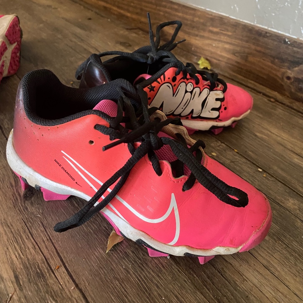 Girls size 3 softball cleats